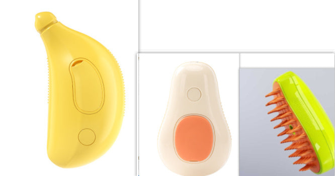 Steamy Cat Brush Cat Dog Grooming Comb Electric Self Cleaning Steam Cat Brush For Massage Avocado Shape Pet Spray Cat Grooming - NOMAN STORE LLC