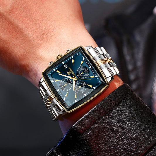 Men's Multi-functional Timing Luminous Waterproof Quartz Watch - NOMAN STORE LLC