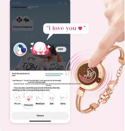 Vibrating Sensor Bracelet For Long-distance Relationships - NOMAN STORE LLC