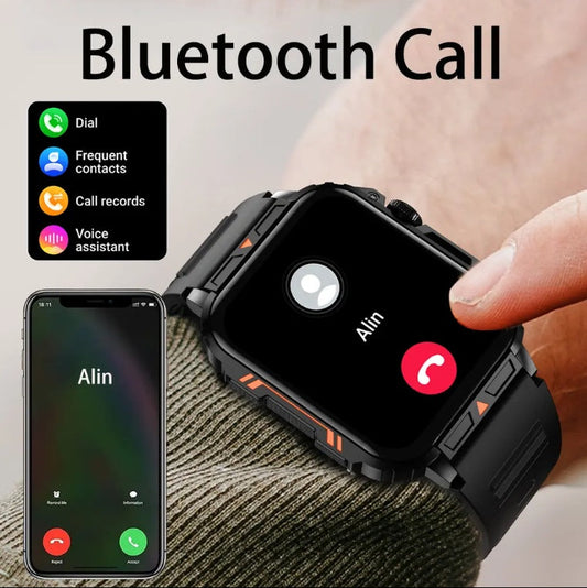 L81 Outdoor Sports Square Smartwatch Answer Call Big Battery Fitness Tracker Waterproof Smartwatch Men For IOS Android - NOMAN STORE LLC