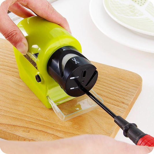 Electric Sharpener Kitchen Fruit Knife Scissors Quick - NOMAN STORE LLC