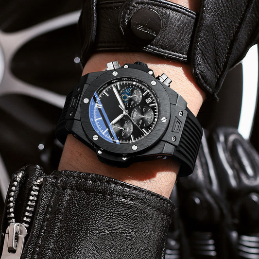 Men's Silicone Strap Quartz Watch - NOMAN STORE LLC