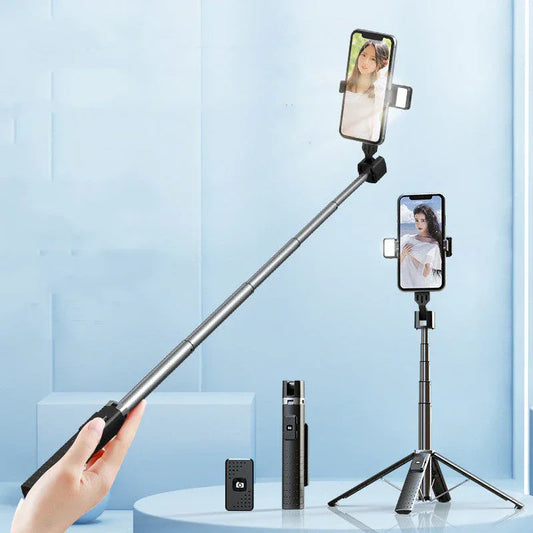 Quadrupod Double Fill Light Mobile Phone Bluetooth-compatible Selfie Stick - NOMAN STORE LLC