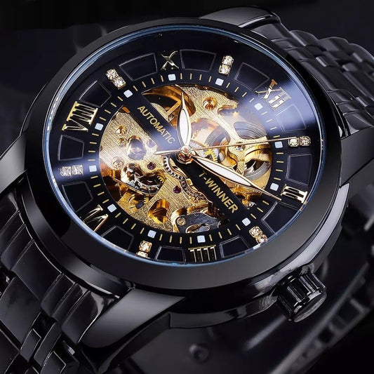 Men's Fashion Hollowed-out Waterproof Mechanical Watch - NOMAN STORE LLC