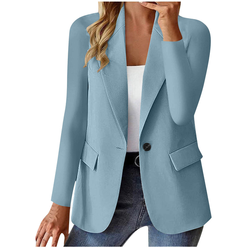 Ins Lapel Button Jacket Fashion Commuter Casual Suit Jacket Women's Long-sleeved Tops Outwear Clothing 0059bfb4-14ab-4a4e-ac1e-d2c229d3a38c