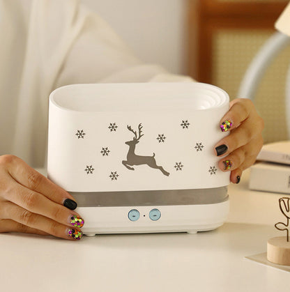 Elk Flame Humidifier Diffuser Mute Household Atmosphere Lamp Christmas Home Decorations - NOMAN STORE LLC