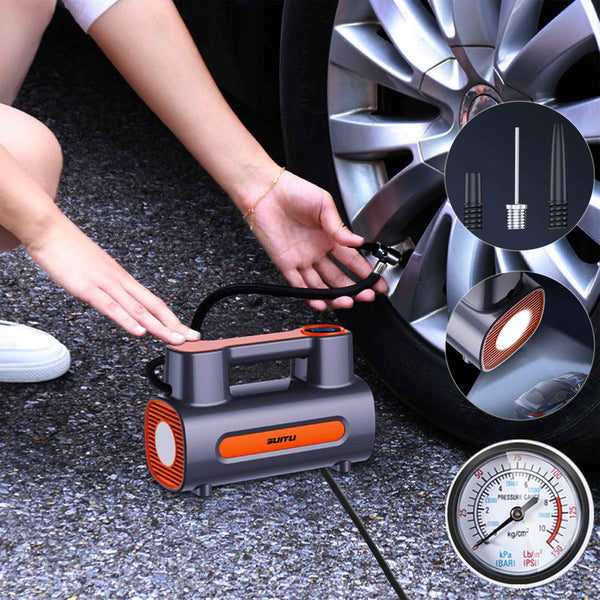 Tire Inflator 12V DC Portable Compressor Electric DC Auto Tire Pumps For Car Tires 0103321d-c696-452d-9314-ebd8f7922d98