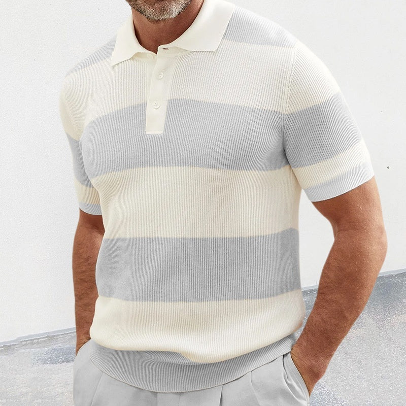 Mens Clothing Summer Fashion Lapel Sweater Short Sleeve Men Clothing Men Wears - NOMAN STORE LLC