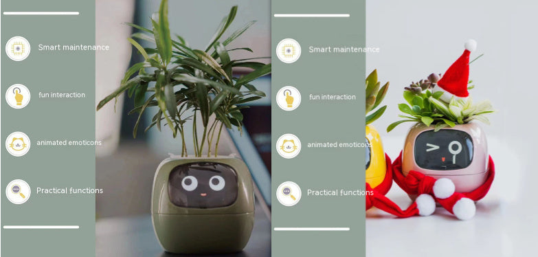 Smart Planter Endless Fun Over 49 Rich Expressions 7 Smart Sensors And AI Chips Make Raising Plants Easy And Fun - NOMAN STORE LLC