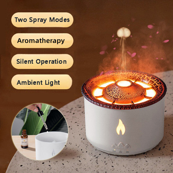 New Creative Ultrasonic Essential Oil Humidifier Volcano Aromatherapy Machine Spray Jellyfish Air Flame Humidifier Diffuser 0455c69a-7a6e-45cd-9f57-e4303e0f2a27