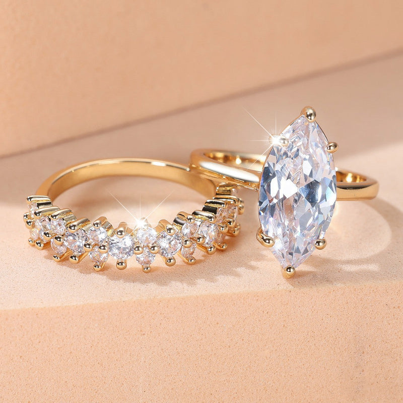 Women's Full Circle White Diamond Ring Set 060ecf95-5fb6-4820-af9e-47113285daba