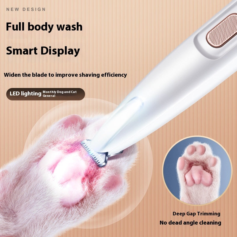 Pets Dog Paw Trimmer With LED Light Fully Waterproof Pet Hair Trimmer With LED Display Dog Clippers For Grooming Widen Blade 065c479d-b783-4289-90bf-66d8d20d705b