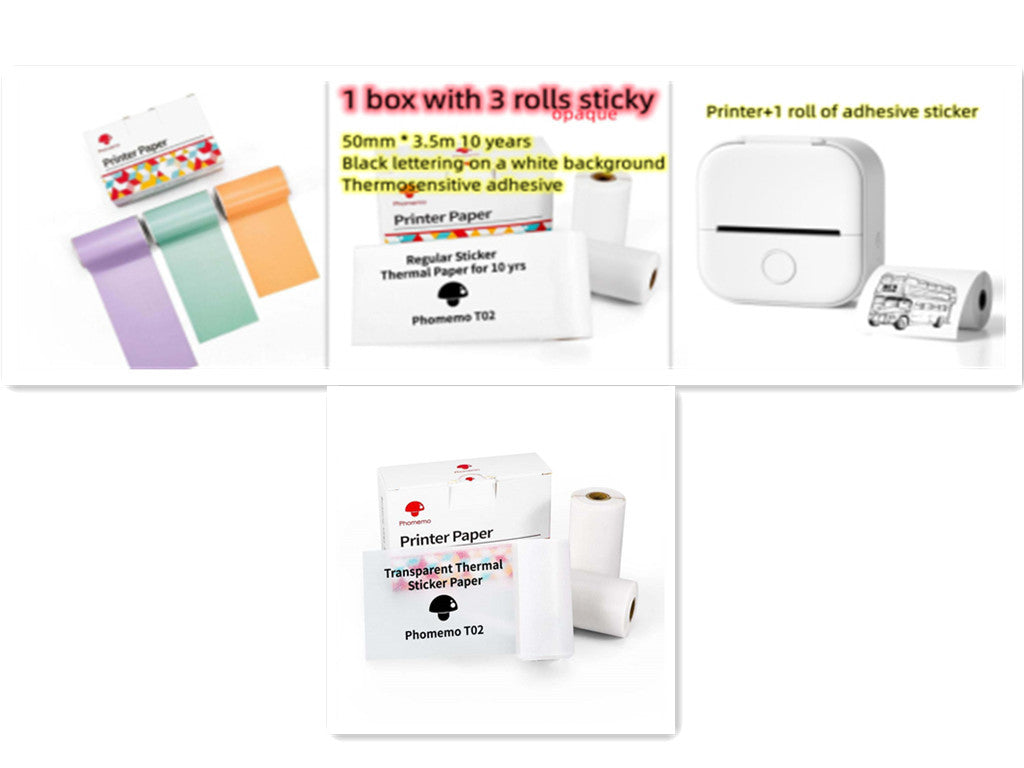 Portable Mini Thermal Label Printer Home Photo Printer Student Wrong Question Printer Bluetooth-compatible Mini Label Printer Price Tag 06f4c505-3fe6-4cfe-9cb1-bcfbe71656e7