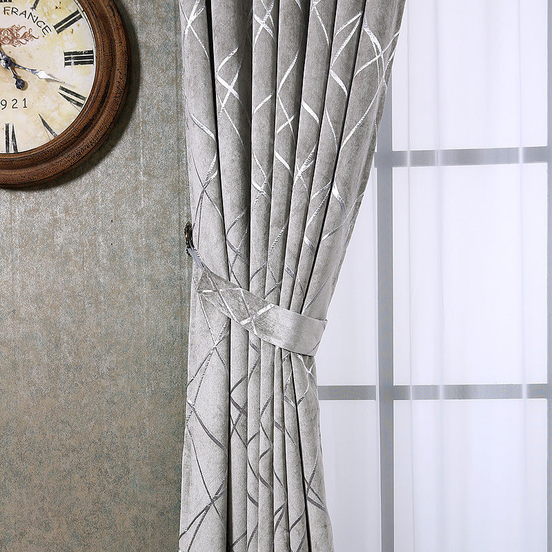 Solid Color Simple Modern Light Luxury Living Room Chenille Blackout Curtains 083d9840-1339-4e26-8e2d-19d424f6ccbf