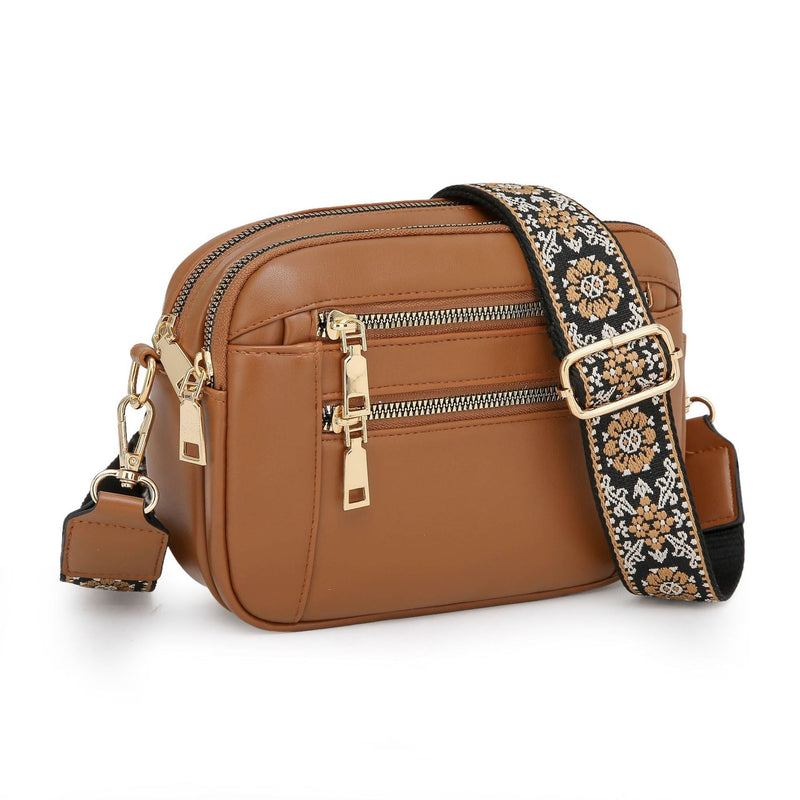 Ladies' Small Square Bag Two-tone Leather Crossbody Bag Large-capacity PU Crossbody Wallet Multi-functional For Women's Bag 0aae6cd1-cba1-429a-bc53-983fe2f7b0a6