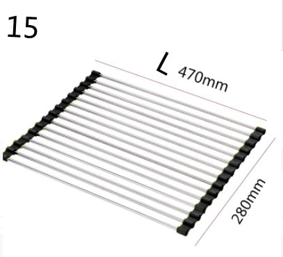 Folding Kitchen Drain Sink Rack Stainless Steel 0e049472-5ac7-4beb-b0af-875c4bcd19f7