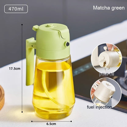 Perfect for Cooking, BBQ, Salad & Air Fryer. 2-in-1 design – Use it for Olive Oil, Vinegar, Soy Sauce & More!