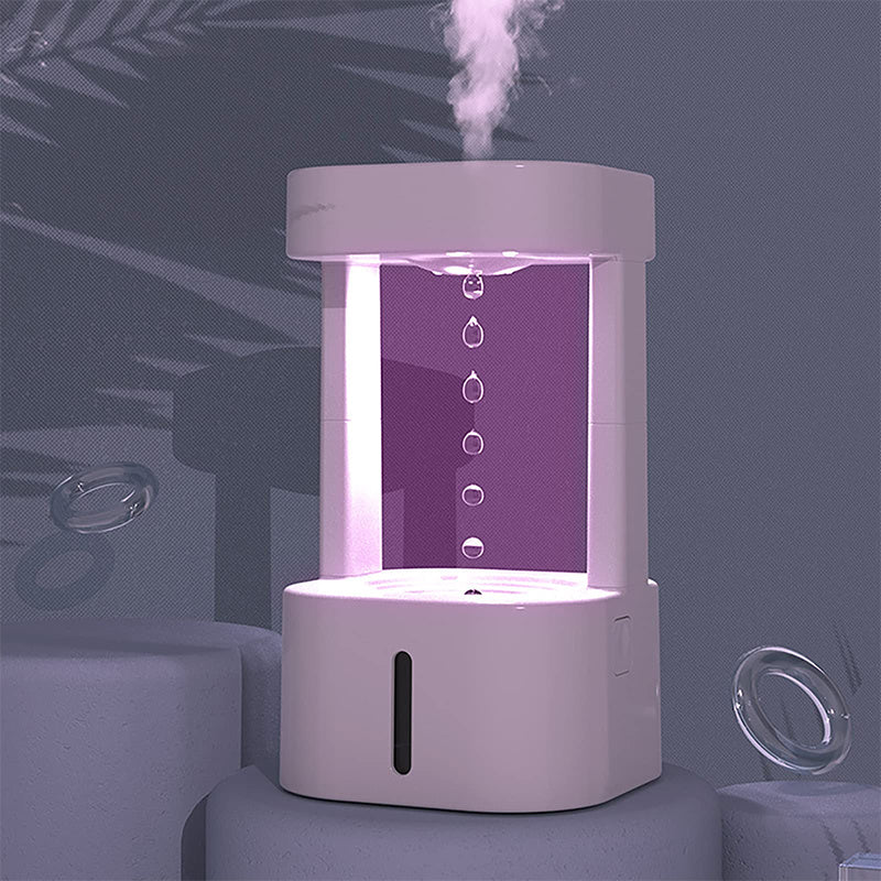 Creative Anti-gravity Water Drop Humidifier Air Conditioning Mist Spray Household Quiet Bedroom Office With 580ML Water Tank - NOMAN STORE LLC