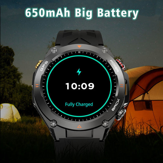 SENBONO GPS Smart Watch Men 1.45'' HD Screen Built-In GPS Altimeter Barometer Compass AI Voice Compatible With Android & IPhone - NOMAN STORE LLC