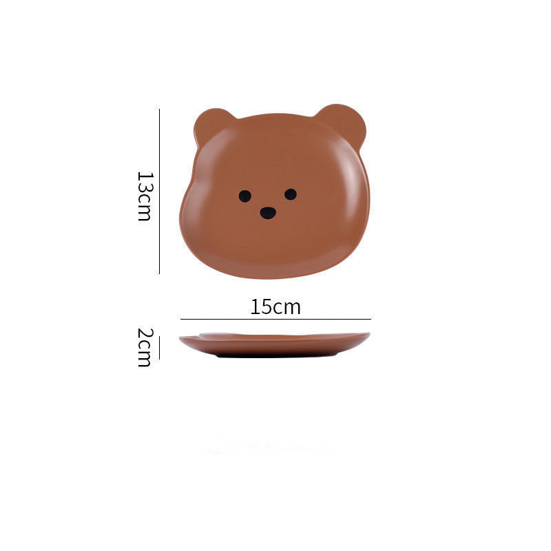 Home Cartoon Cute Bear-shaped Dinner Plate 0f1d8dae-6cc2-4f0d-bb58-1ecd69e62bcd