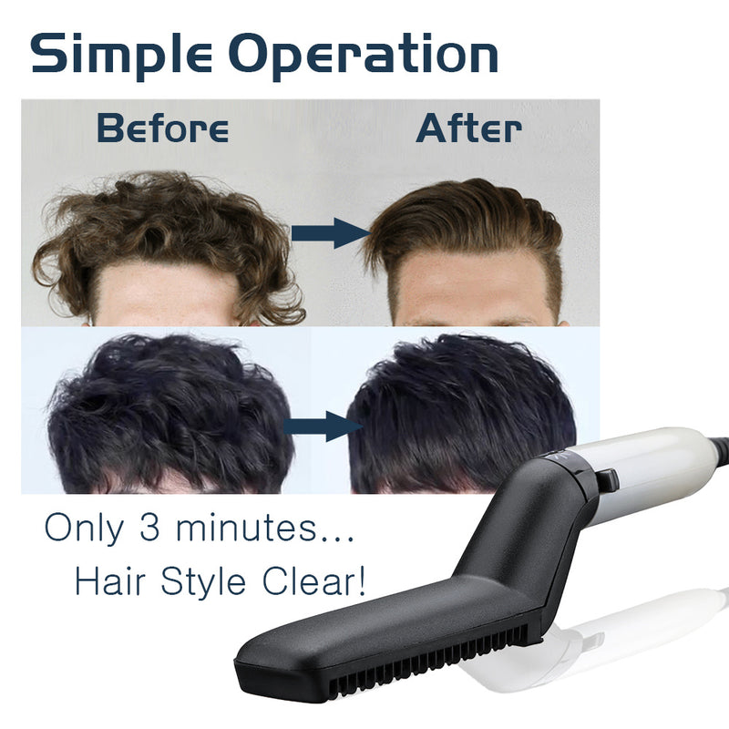 Electric Hair Straightener Brush,Men Quick Beard Straightener Styler Comb,Hair Straightening,Curly Hair Straightening Comb,Side Hair Detangling,Multifunctional Hair Curling Curler 0fdce7f0-d7fe-4136-ae70-853e0b709d1e