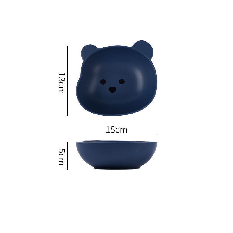 Home Cartoon Cute Bear-shaped Dinner Plate 1025b7cf-1c10-4ab4-a980-1704298898e7