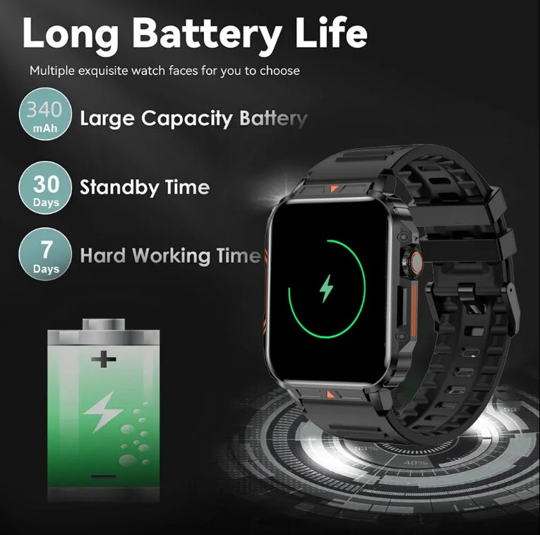 L81 Outdoor Sports Square Smartwatch Answer Call Big Battery Fitness Tracker Waterproof Smartwatch Men For IOS Android 1034b558-2171-4a99-9578-a7118acb80ef