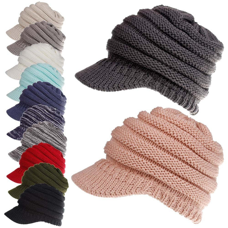 Women Ponytail Beanies Autumn Winter Hats Female Soft Knitting Caps Warm Ladies Skullies 1113875076090