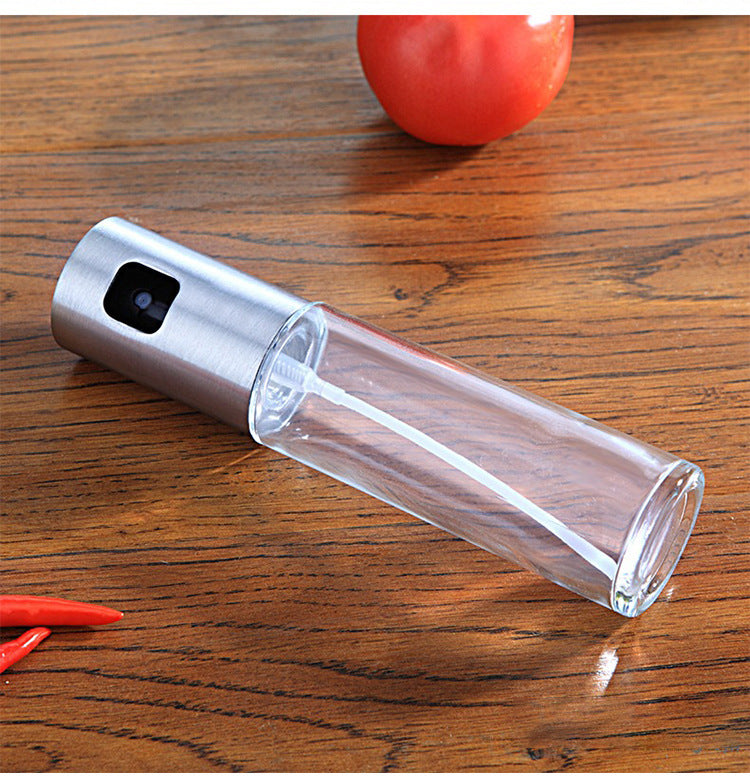 BBQ Healthy Kitchen Cooking Oil Vinegar Spray Bottle Push Type Oil Spray BottlePump Oil Tank Leakproof BBQ Sprayer BBQ Tools Kitchen Gadgets 1259799294929