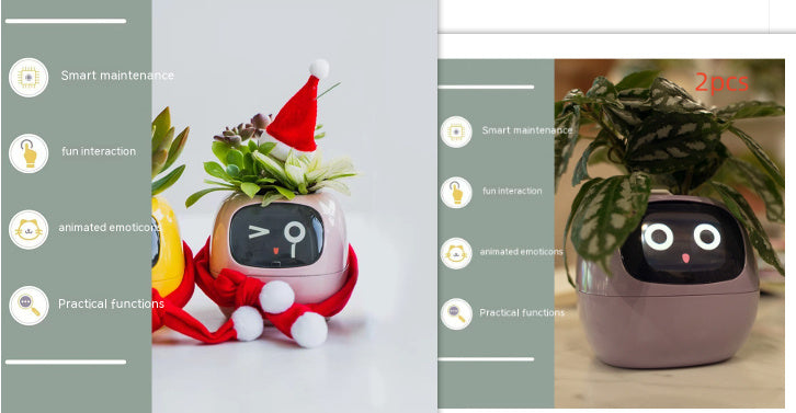 Smart Planter Endless Fun Over 49 Rich Expressions 7 Smart Sensors And AI Chips Make Raising Plants Easy And Fun - NOMAN STORE LLC