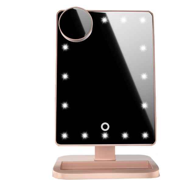 Touch Screen Makeup Mirror With 20 LED Light Bluetooth Music Speaker 10X Magnifying Mirrors Lights 1311252624568