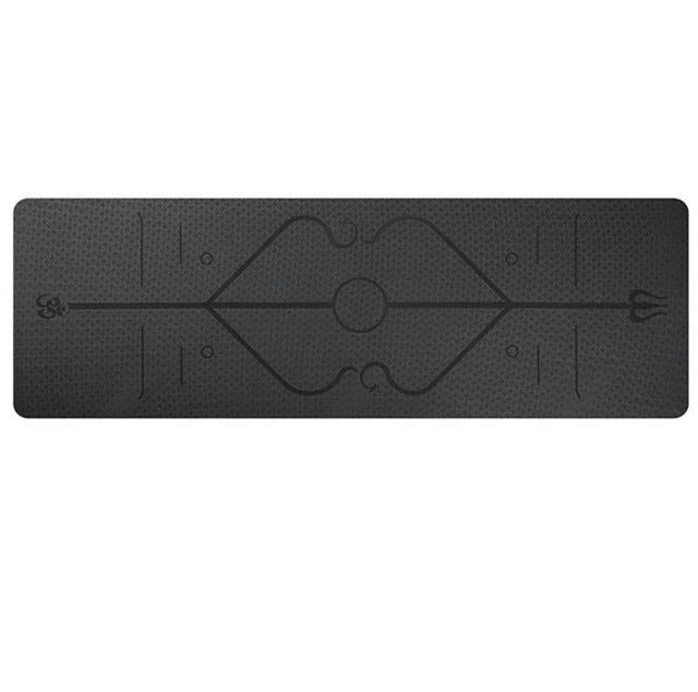Non Slip TPE Yoga Mat Position Line Beginner 1328763329238