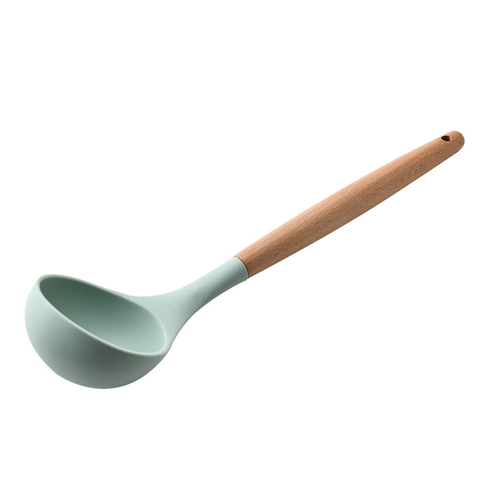 Silicone Kitchenware With Wooden Handle - NOMAN STORE LLC