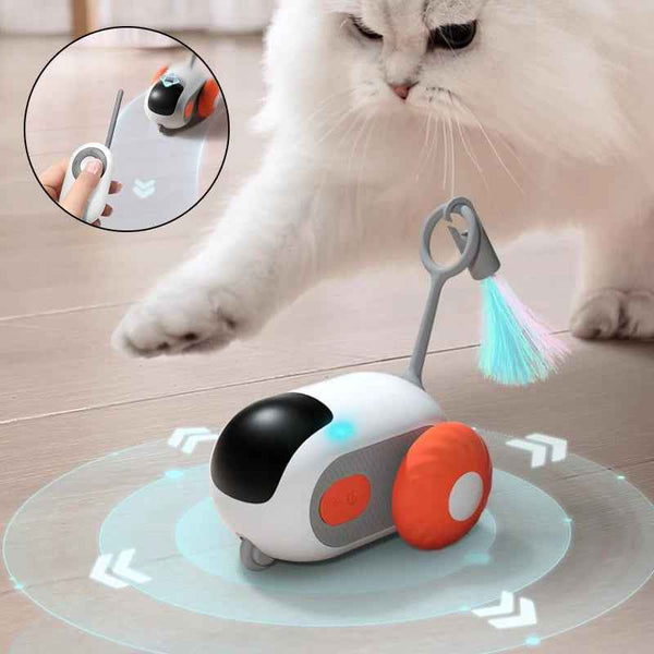 Remote Control Interactive Cat Car Toy USB Charging Chasing Automatic Self-moving Remote Smart Control Car Interactive Cat Toy Pet Products 14474188-0637-42b4-af04-3008fbdd0366