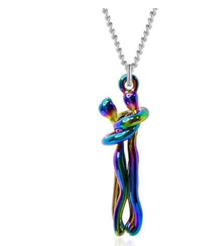 Love Hug Necklace Unisex Men Women Couple Jewelry Simple Temperament Clavicle Chain Valentines Day Lover Gift 14af3664-31e9-4353-8111-ffba18a03f05