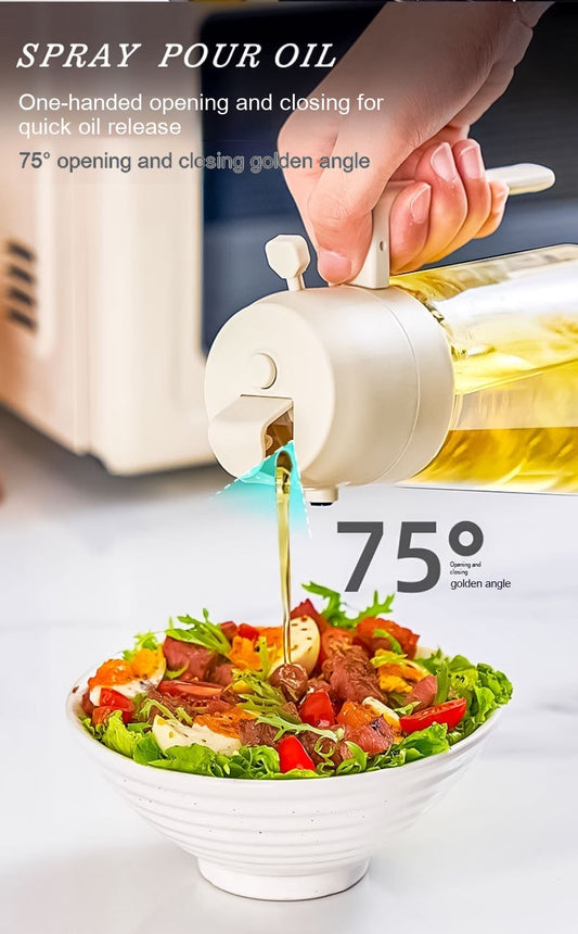 Perfect for Cooking, BBQ, Salad & Air Fryer. 2-in-1 design – Use it for Olive Oil, Vinegar, Soy Sauce & More!
