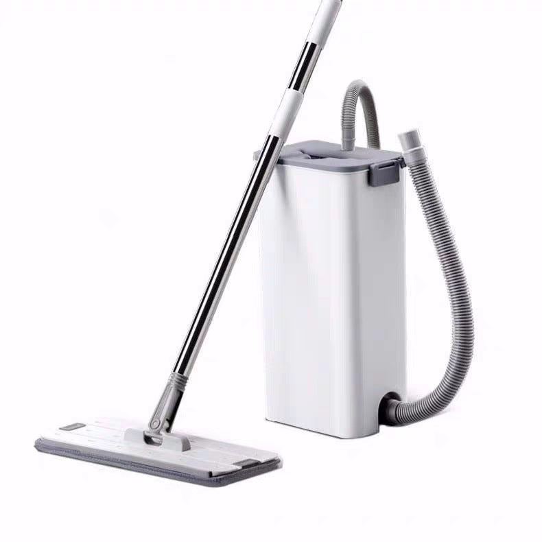 360 Degrees Shaft Rotates Aluminum Alloy Rod Floor Mop and Bucket Set Professional Floor Cleaning System 1613621425195