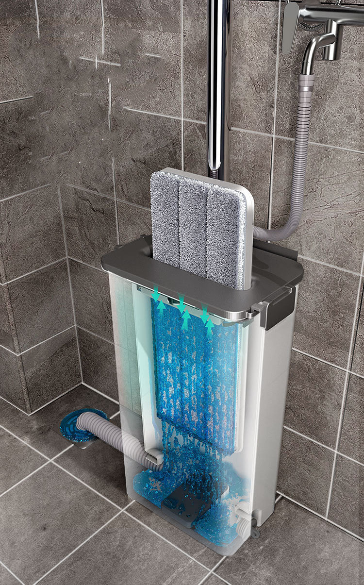 360 Degrees Shaft Rotates Aluminum Alloy Rod Floor Mop and Bucket Set Professional Floor Cleaning System 1613621433317