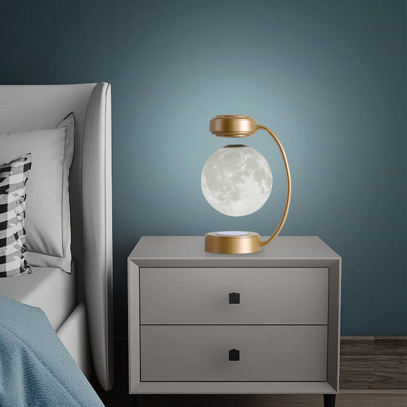 3D LED Moon Night Light Wireless Magnetic Levitating Rotating Floating Ball Lamp For School Office Bookshop Home Decoration 1615395542333