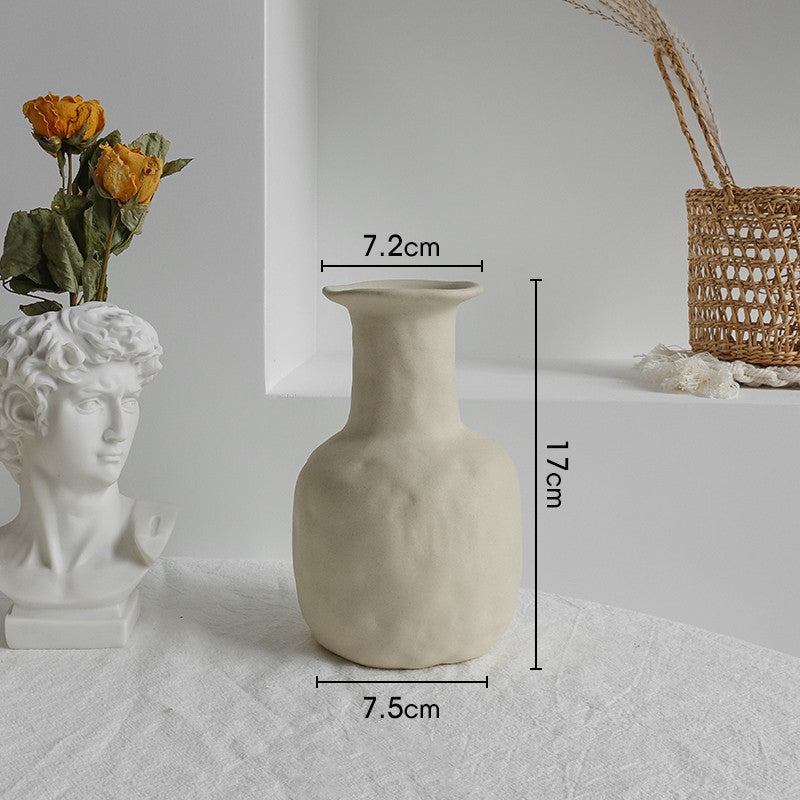 Simplicity Ceramic Vase Dry Flower Arrangement Home Decoration Ornament Living Room Display Art Vases 1616650438628