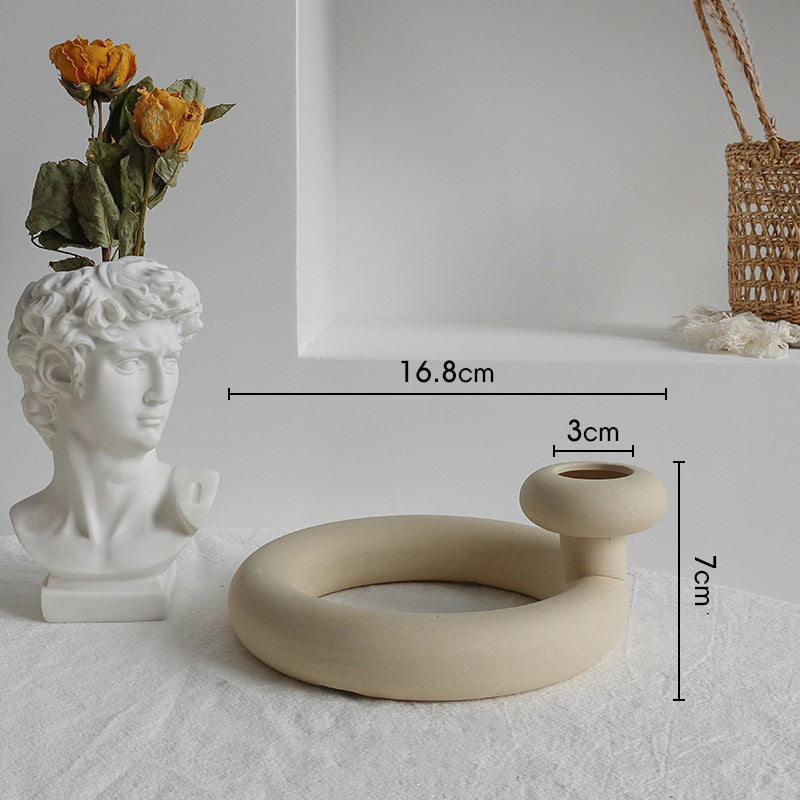 Simplicity Ceramic Vase Dry Flower Arrangement Home Decoration Ornament Living Room Display Art Vases 1616650438910