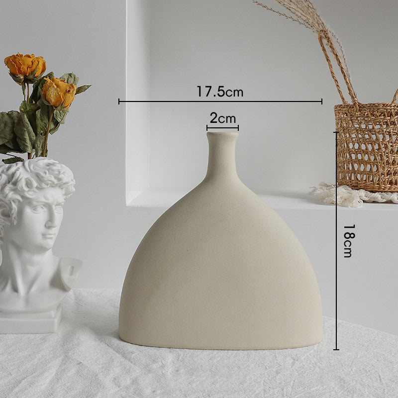 Simplicity Ceramic Vase Dry Flower Arrangement Home Decoration Ornament Living Room Display Art Vases 1616650438912