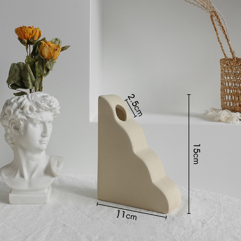 Simplicity Ceramic Vase Dry Flower Arrangement Home Decoration Ornament Living Room Display Art Vases 1616650438915