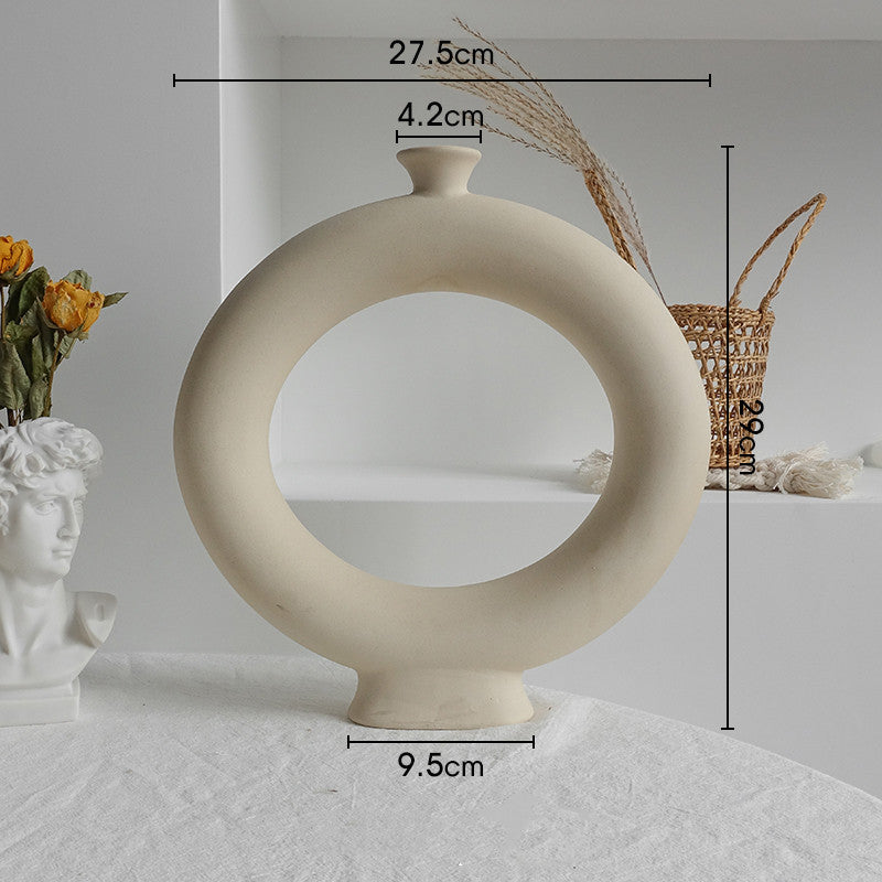 Simplicity Ceramic Vase Dry Flower Arrangement Home Decoration Ornament Living Room Display Art Vases 1616650438919
