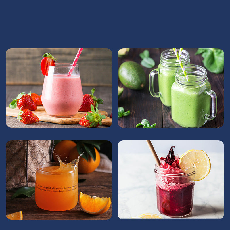 6blade Portable Blender Mini Juicer Cup Extractor Smoothie USB Charging Fruit Squeezer Blender Food Mixer Ice Crusher Portable Juicer Machine 1617585458935