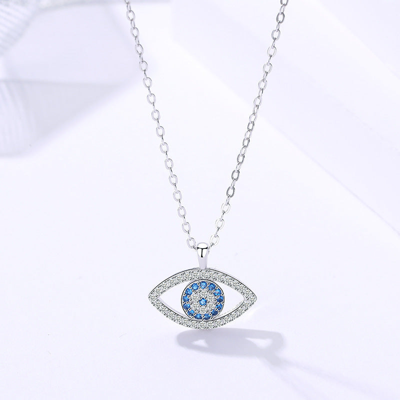 s925 Sterling Silver Jewelry European and American Atmospheric Demon Eye Necklace Eye Pendant 1618047256441