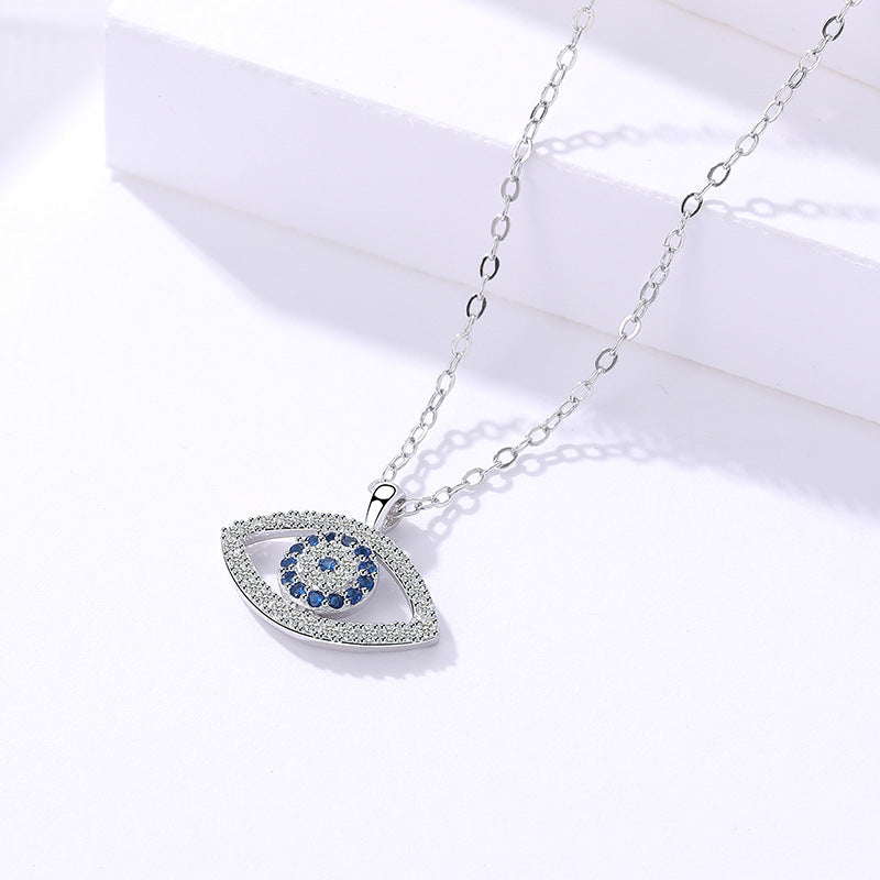 s925 Sterling Silver Jewelry European and American Atmospheric Demon Eye Necklace Eye Pendant 1618047256443