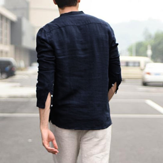 Plaid Collar Tops Turn Down Men Shirts Clothing - NOMAN STORE LLC