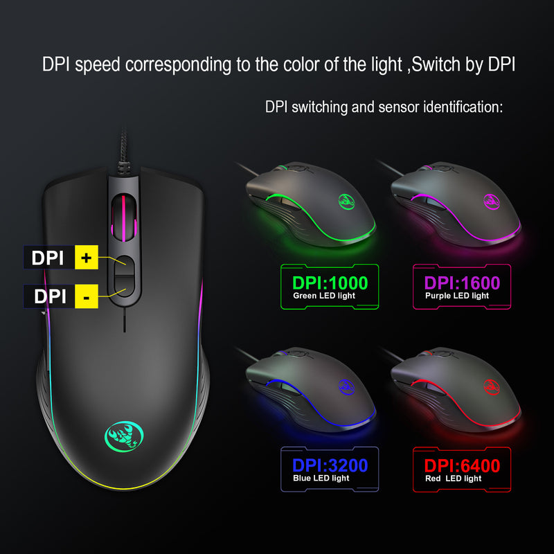 Glowing Gaming Mouse Gaming Wired Mouse 1619500209929