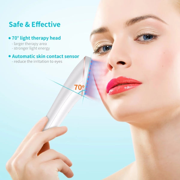 Acne Light Therapy Xpreen Wireless Rechargeable Light Acne Treatment Device Acne Clearing Eraser with Blue Light and Red Light 1619578505179